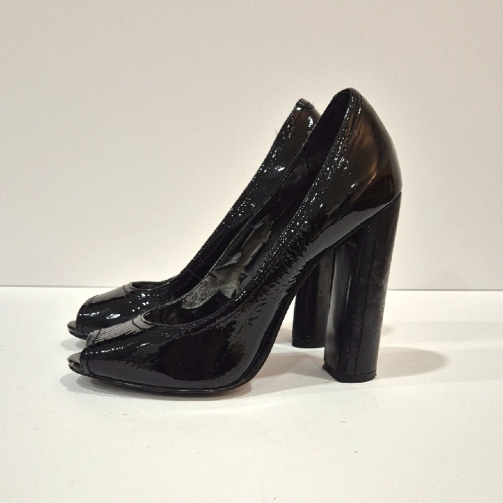BcbgGirls Black Block Pumps High Heels Womens Size 4
